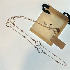 NWT Kate Spade gold tone lantern gems 18” necklace! CherryQuartze